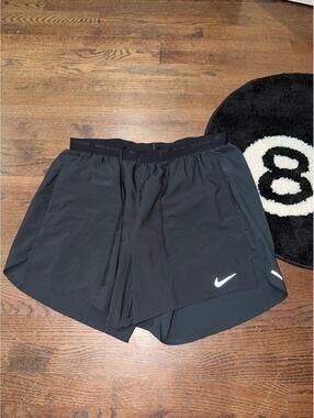 Nike Running Athletic Shorts Black Workout Mens XXL Vintage Y2K 90s Rare